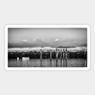 Fog Beyond the Breakwater Sticker